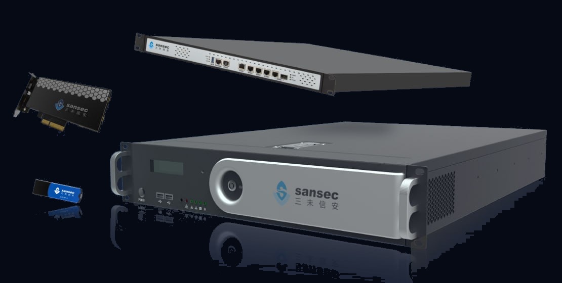 Sansec HSM Module family — 1U and 2U rackmount HSM appliances, PCIe add-in card, and USB token form factors. AGH & Sansec co-channel release for Hong Kong and APAC.